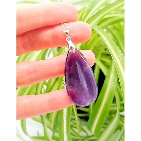 Amethyst Necklace Natural Gemstone Pendant Crystal - Picture 4 of 4